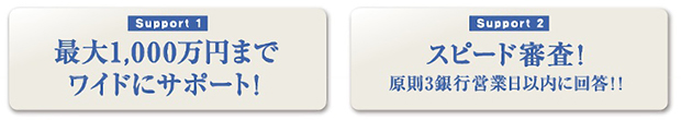 最大1,000万円まで!スピード審査!